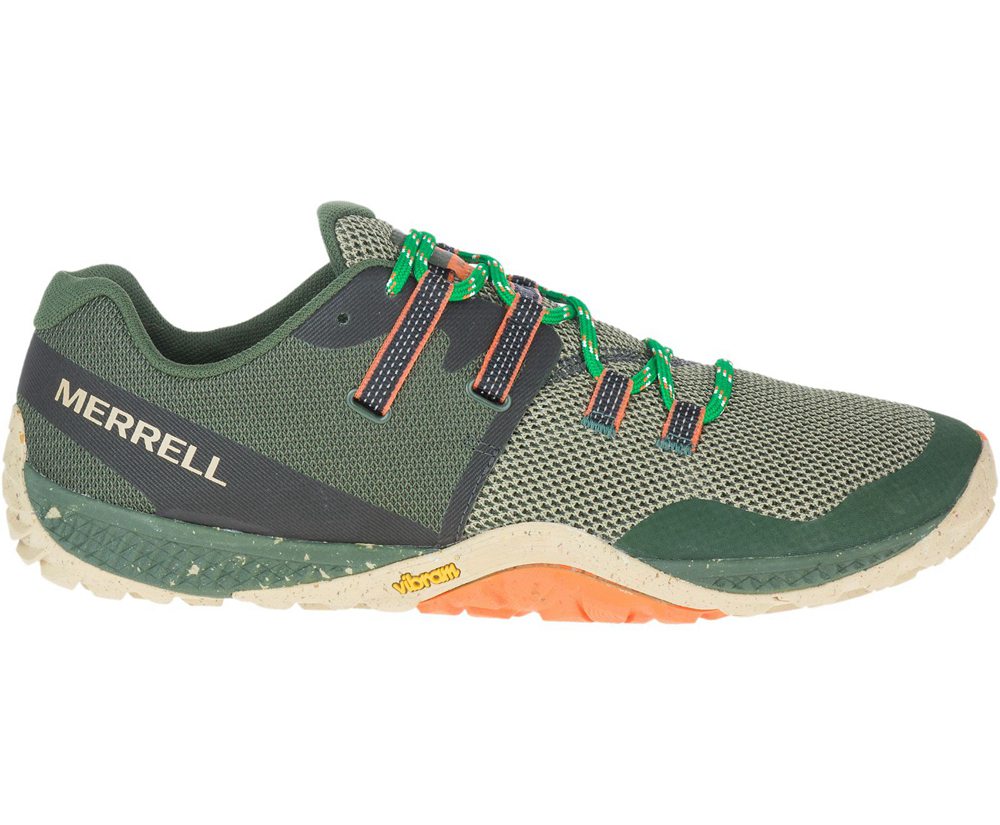 Tenis Homem - Merrell Trail Glove 6 - Verdes - GHN816345